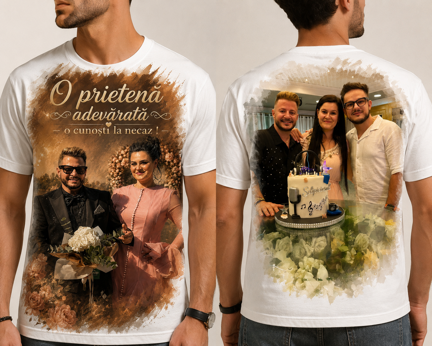 Tricou personalizat față verso
